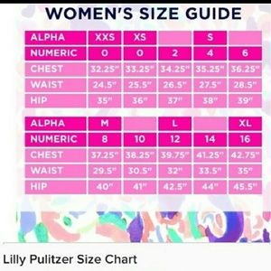 Lilly size chart